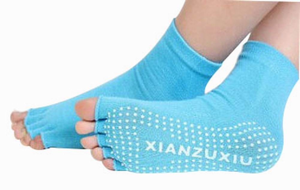 Women's Yoga Socks Practical Toes Socks Non-slip Cartoon Socks, Blue