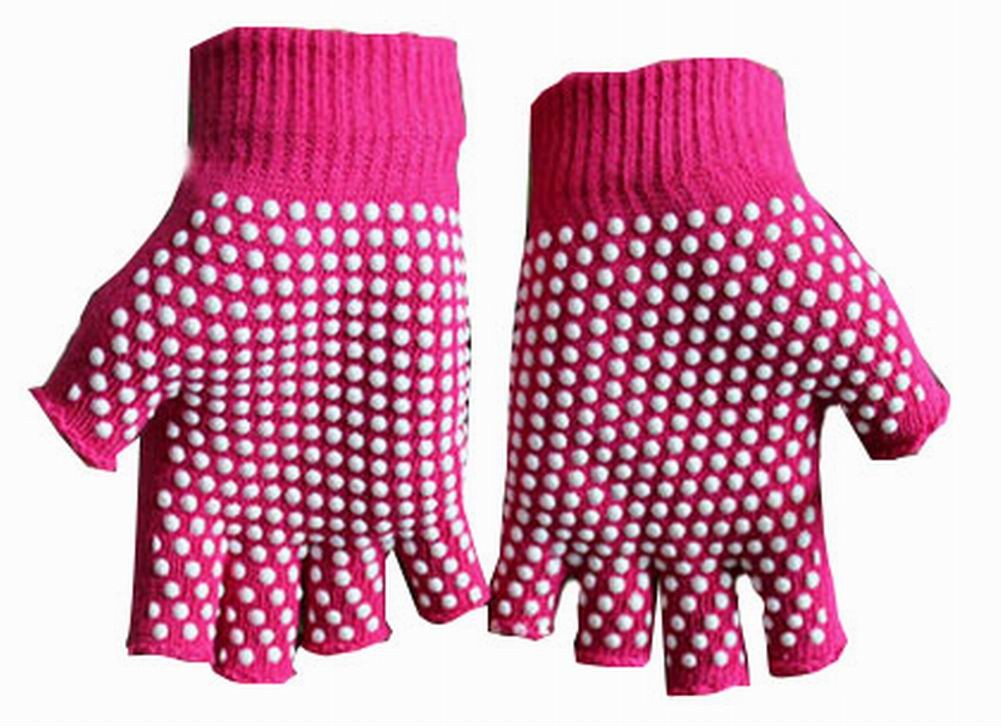 Women's Yoga Gloves Practical Non-slip Cartoon Gloves, Red
