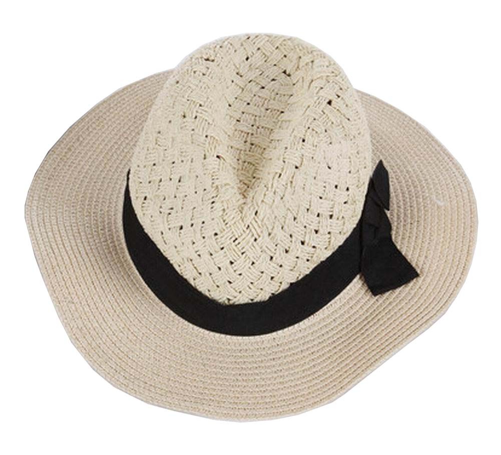Elegant Lady Summer Straw Hat Fashion Beach Hat Wide Brim Hat Bucket Hat