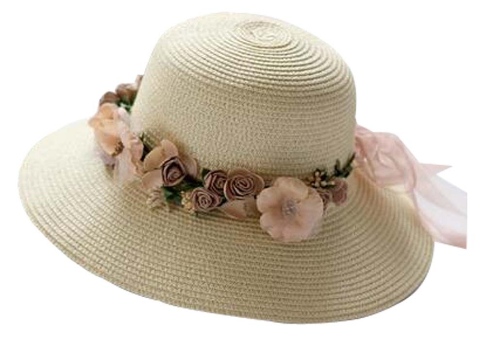 Summer Beach Hat Large Brimmed Hat Leisure Beige