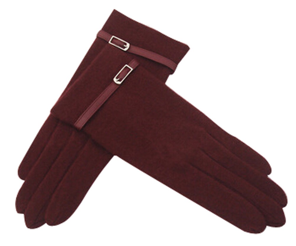 Beautiful Wool Gloves Keep Warm Touch Screen Gloves Purple