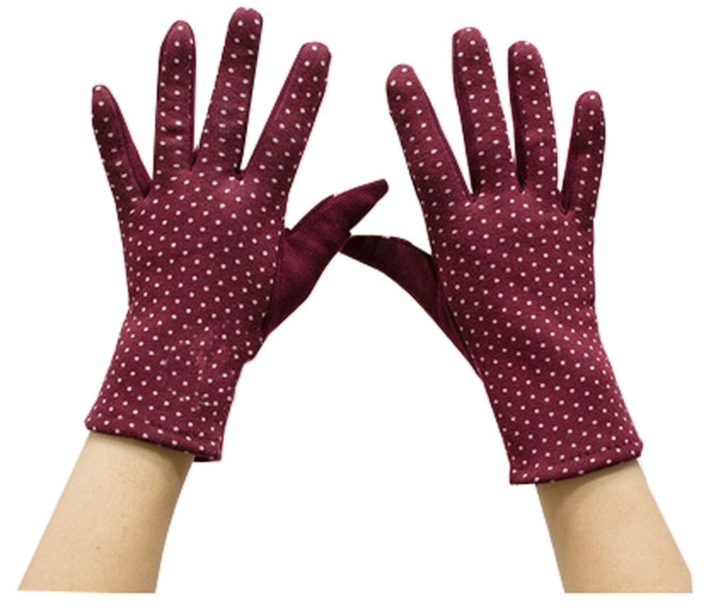 Simple Series Cotton Gloves Fashion Outdoor Gloves Keep Warm Gloves Wine Red