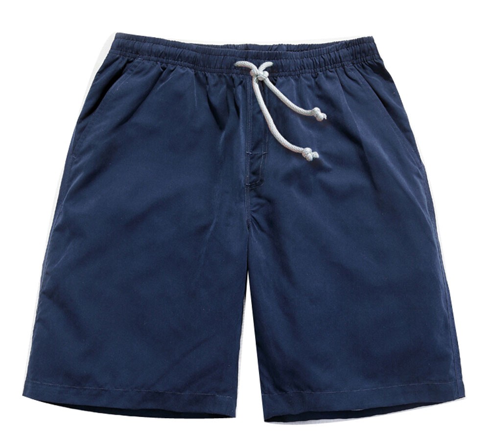 Men's Fashion Quick Dry Beach Shorts Dark Blue