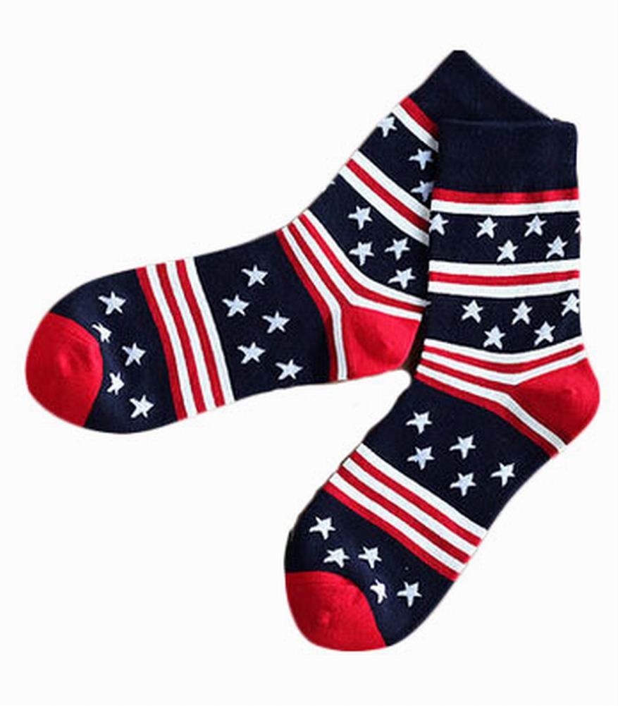 [Three Pairs] Fashionable Tube Male Socks Cotton Odor-proof Men Socks