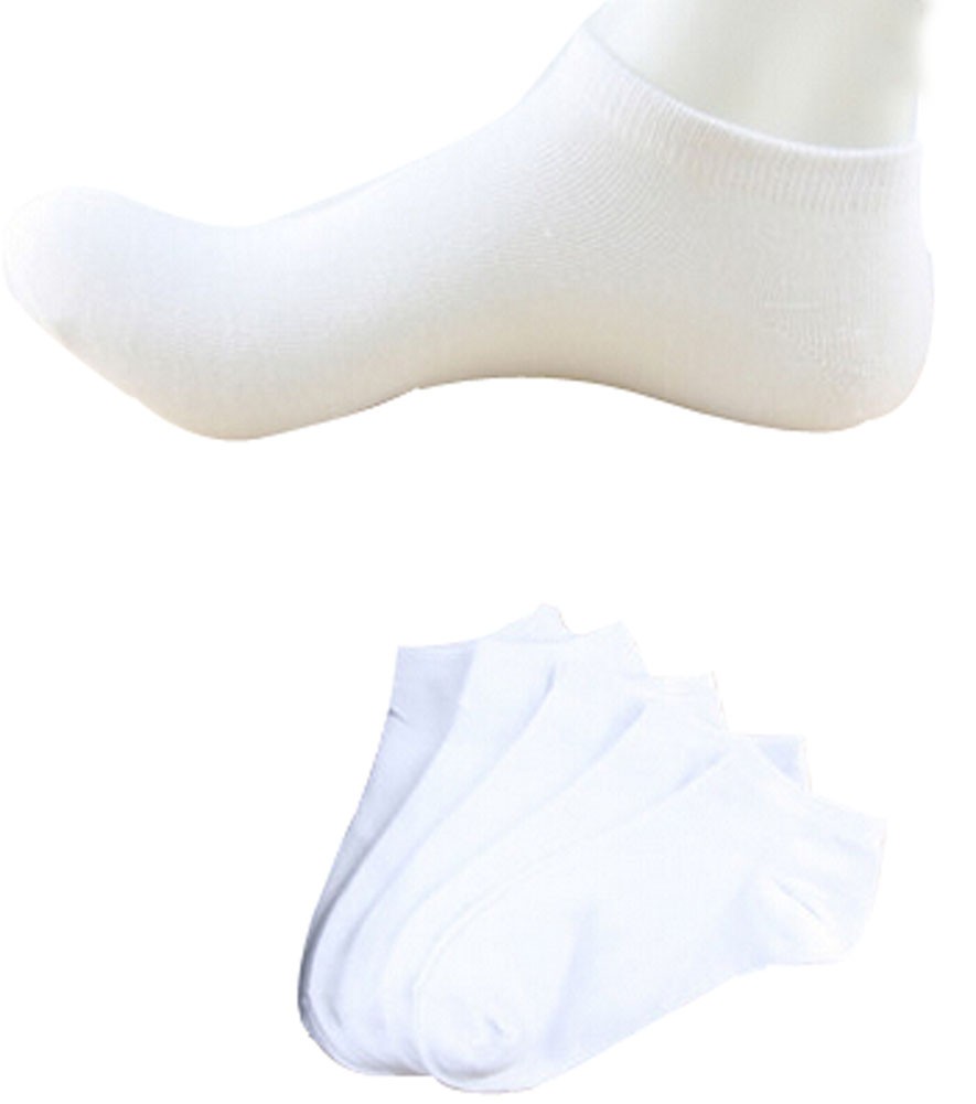 Set Of 5 Short Socks Cotton Socks Men Socks Sports Socks White