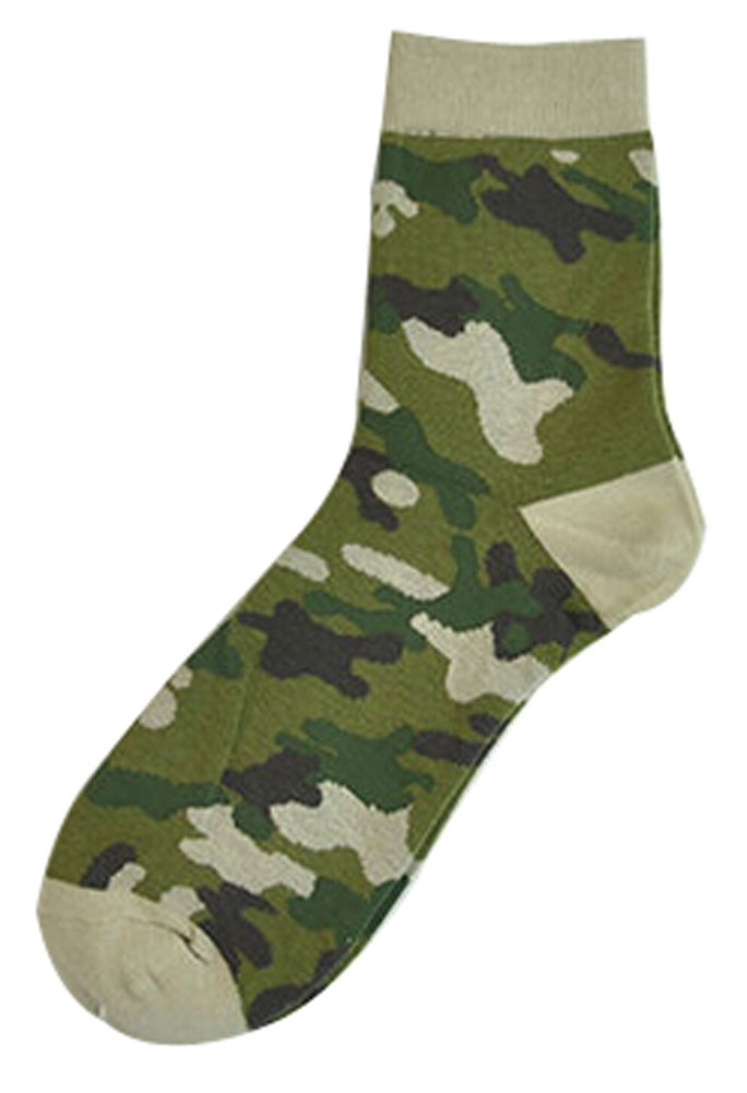 Set Of 2 Creative Camouflage Socks Cotton Socks Men Socks Sports Socks Beige