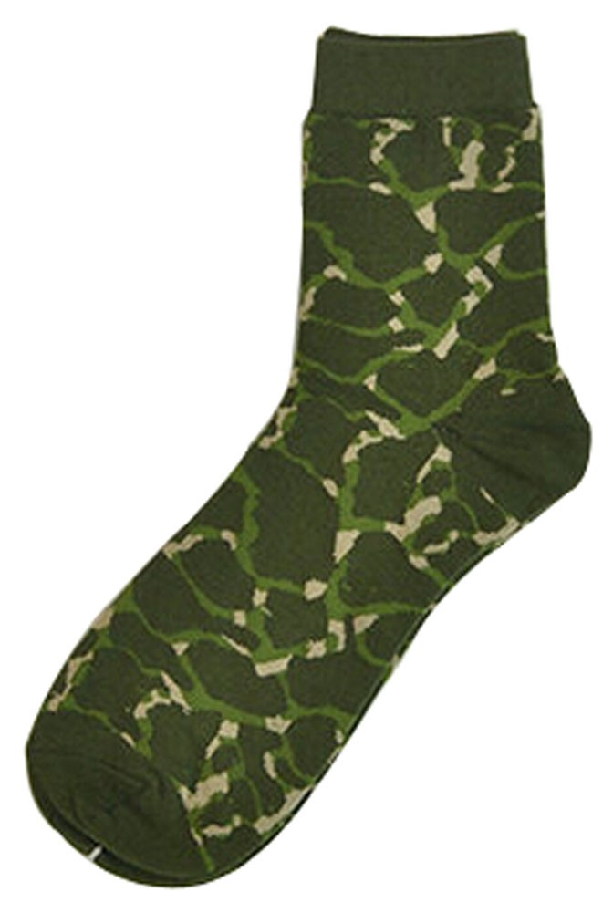 Set Of 2 Creative Camouflage Socks Cotton Socks Sports Socks Army Green