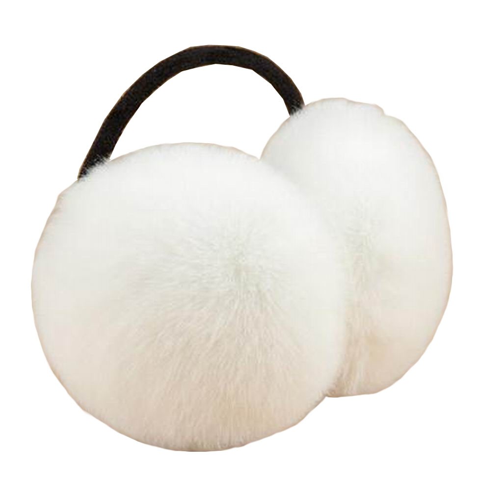 [White] Soft Plush Earmuffs Ear Warmer Winter Earwears