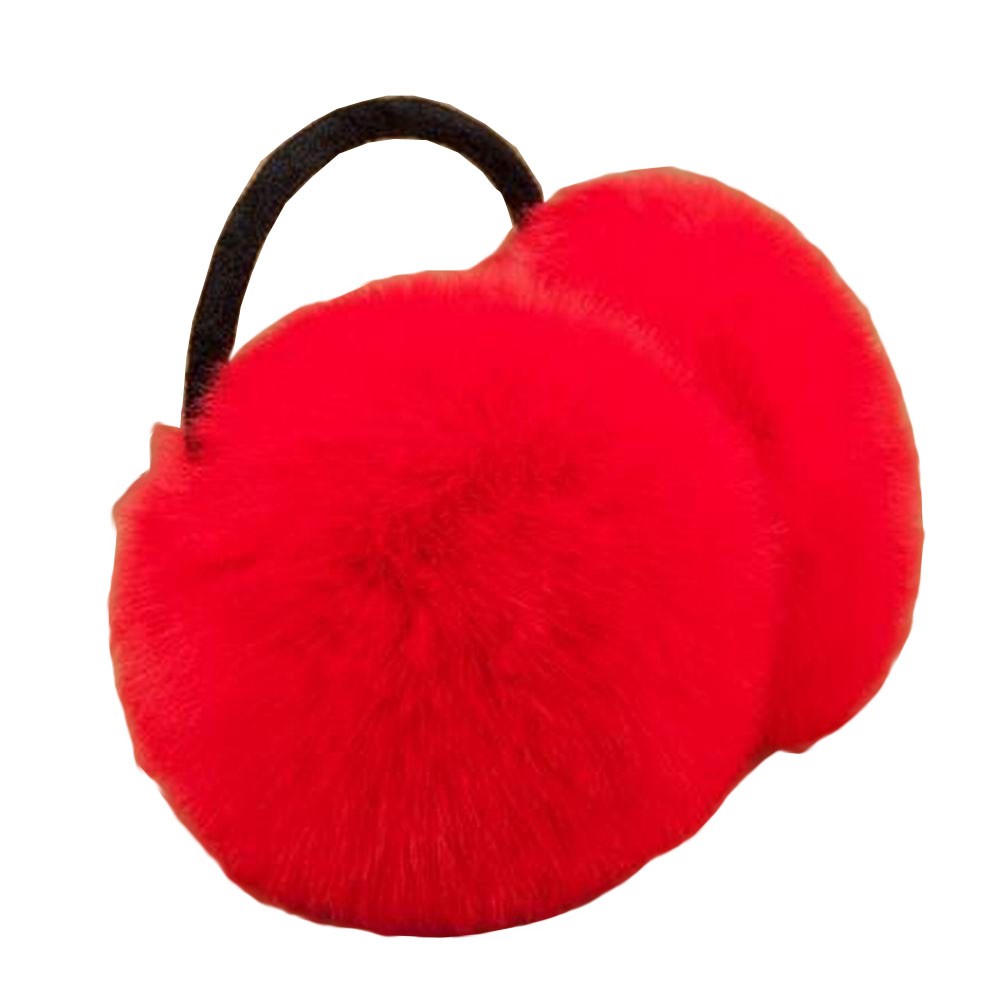 Soft Plush Earmuffs Ear Warmer Winter Ear Protector Red