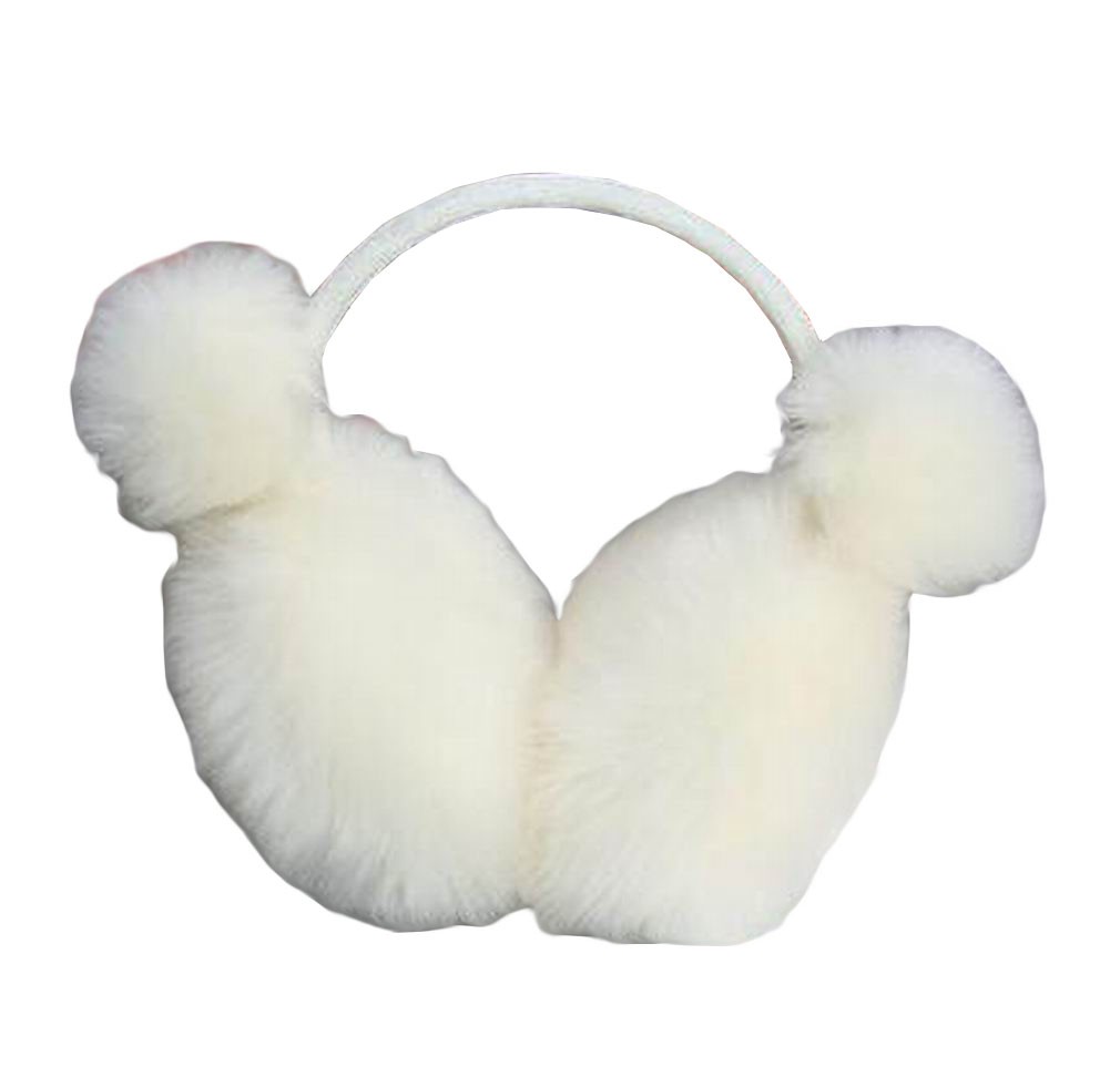 [White] Lovely Plush Earmuffs Ear Warmer Winter Ear Covers