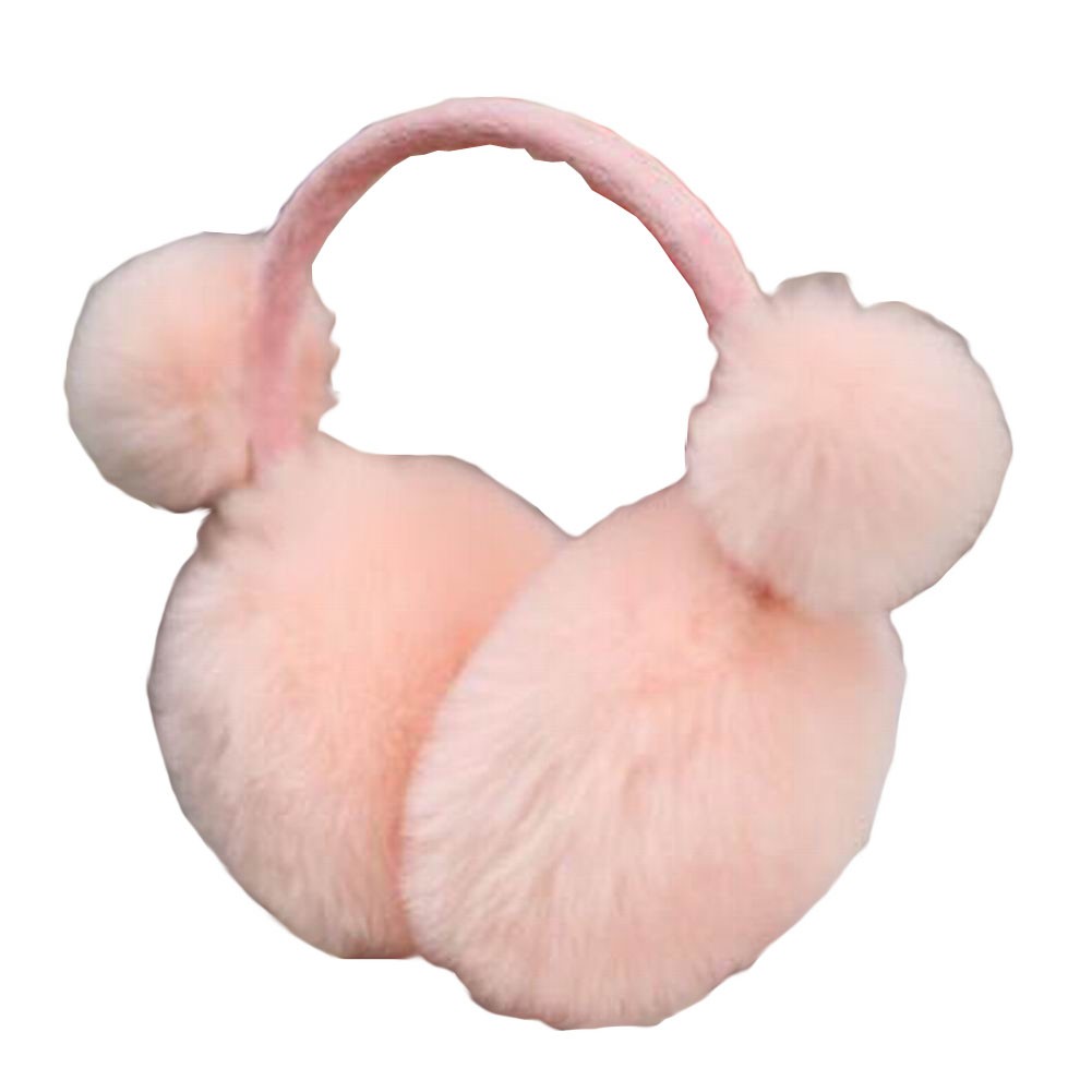 [Pink] Lovely Plush Earmuffs Ear Warmer Winter Earwears