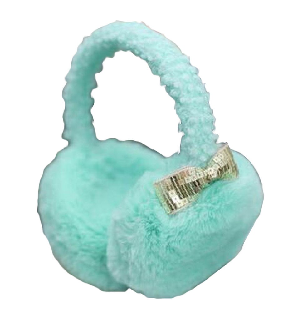 Foldable Plush Earmuffs Winter Ear Warmer Earwears Blue