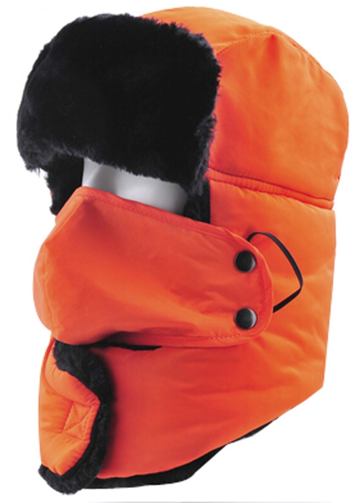 Fashion Outdoor Thickening The Hood Mask Ear Protection Cap Orange
