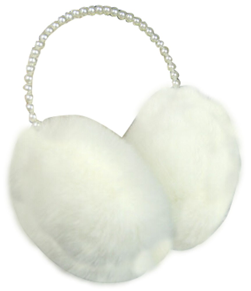 Pearl Earmuffs Lovely Plush Earmuff Ear Protection Purplish White