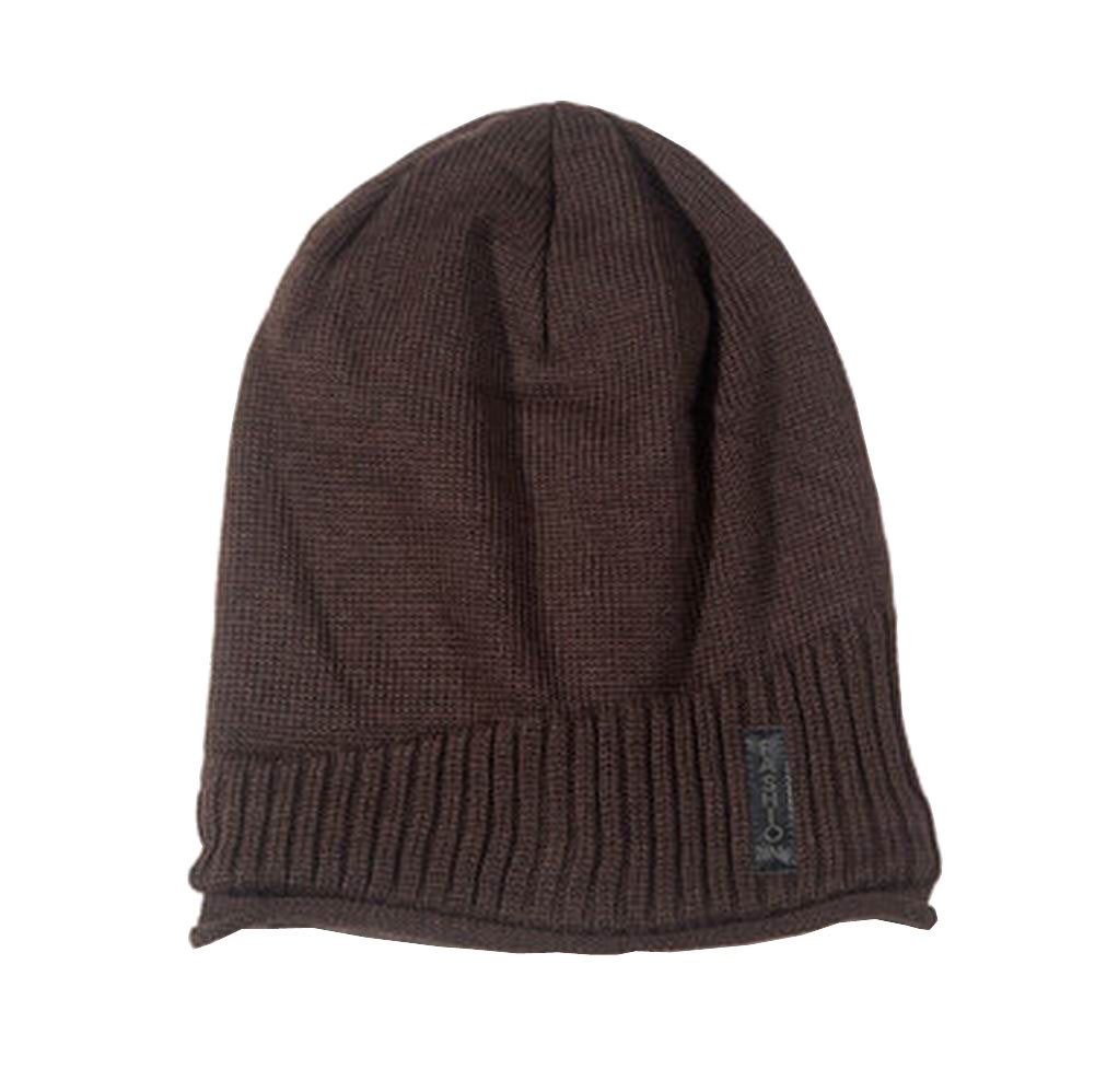 Men's Winter Cap Wool Hat Knitted Hat Beanie for Men Simple Style