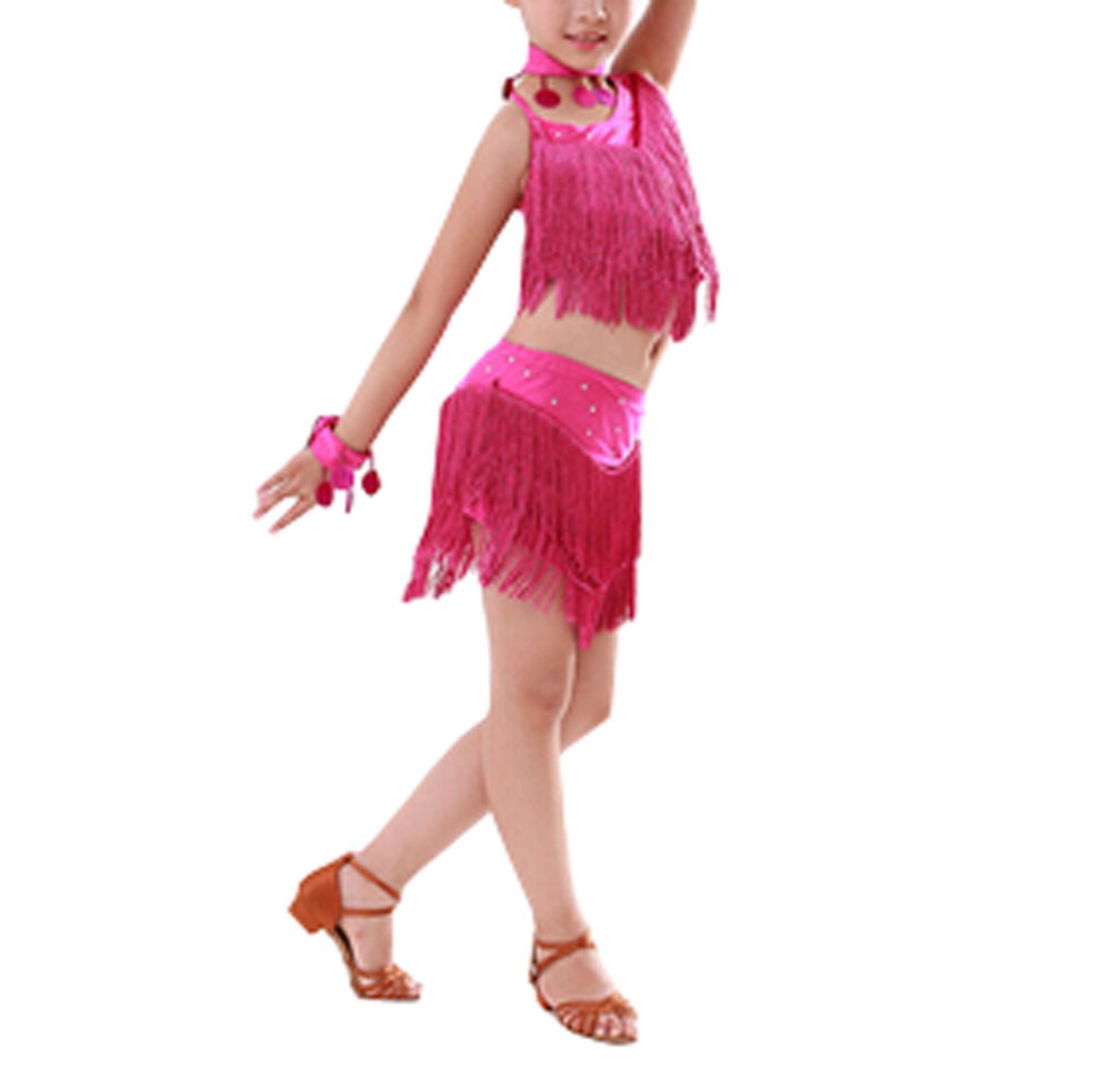 [Qualities] Latin Dancing Dress Girl's Sequins Latin Dance Costumes