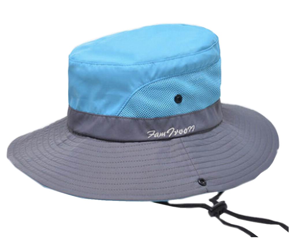 [Sky] Blue Fold-up Sun Hat Multifunctional Flap Cap Outdoor Research Cool Hat