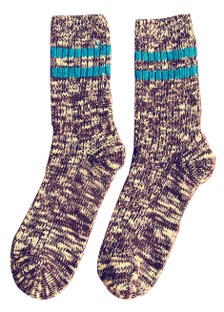 Retro Socks National Wind Socks Men's Socks Bold Line Socks Coffee