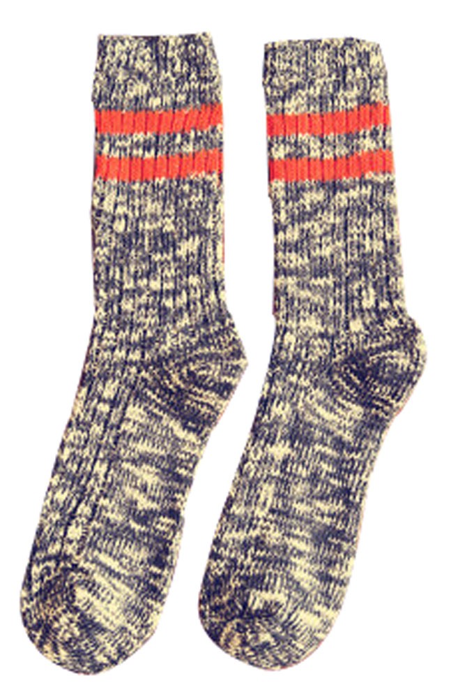 Retro Socks National Wind Socks Men's Socks Bold Line Socks Dark Gary