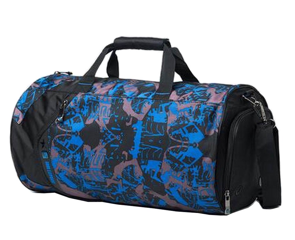 Fashion Sports Duffel Bag Gym Bag Sports Bag Travel Bag Camouflage Blue
