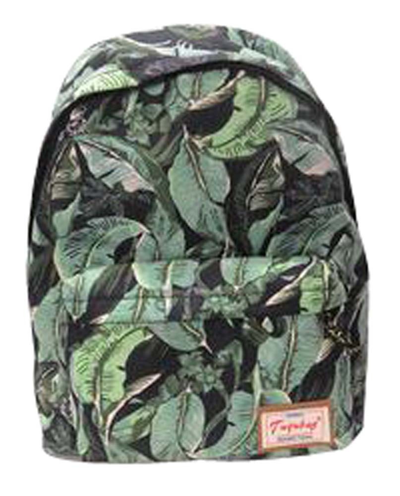 Leaves Print Shoulder Bag Ethnic Travel Bag Students' Bags Green