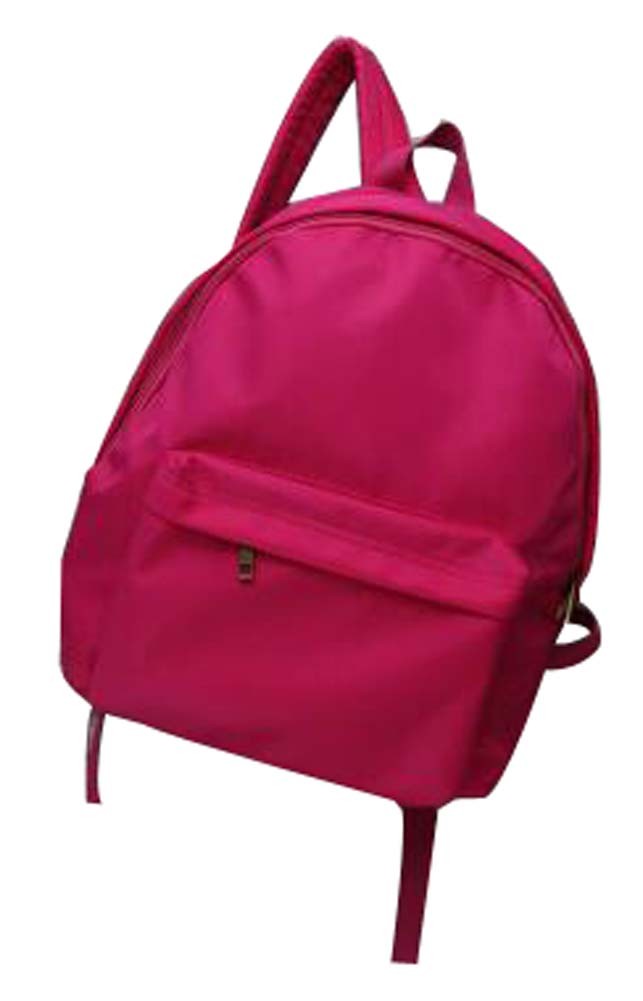 Solid Color Simple Nylon Canvas Bag Backpack Simple Backpack Rose