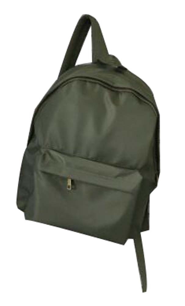 Solid Color Simple Nylon Canvas Bag Backpack Simple Backpack ArmyGreen