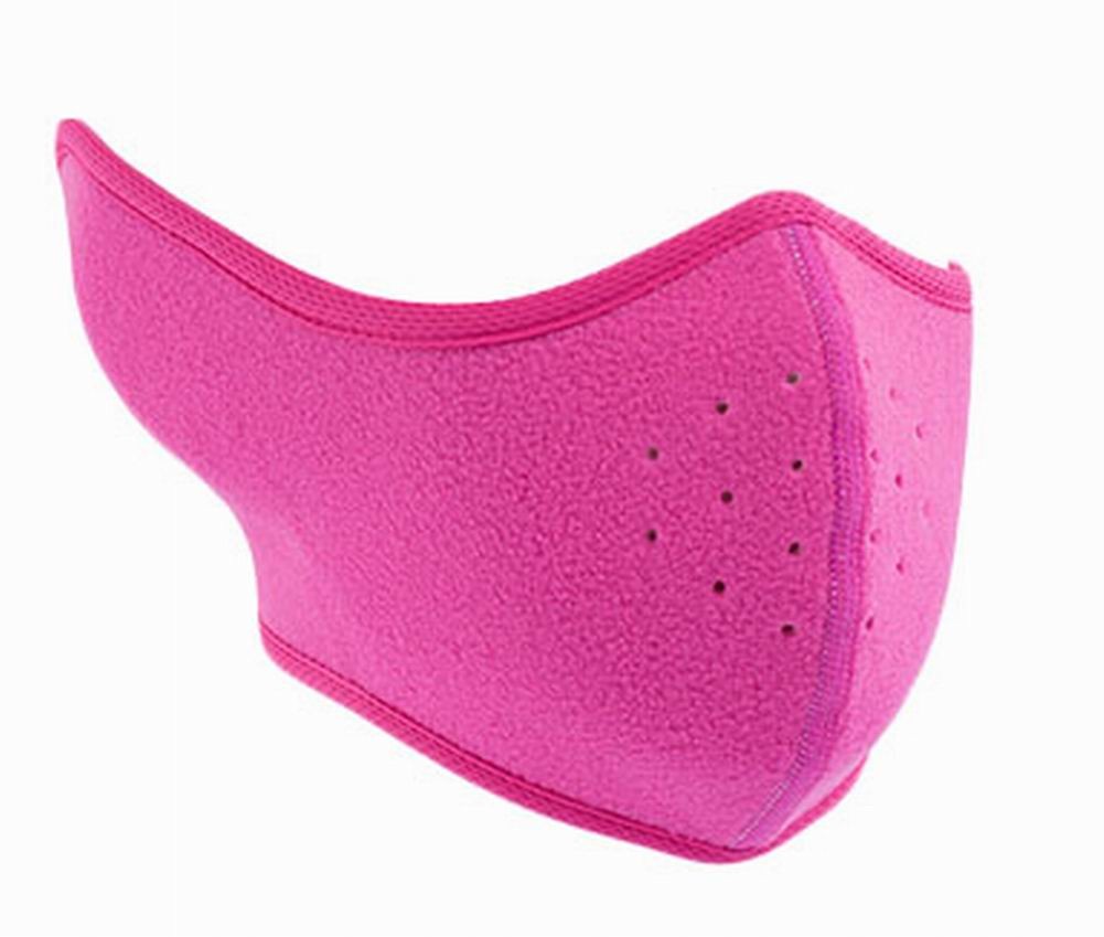 Warm Winter Outdoor Cycling Masks Windproof Ski Face Mask, Rose-red