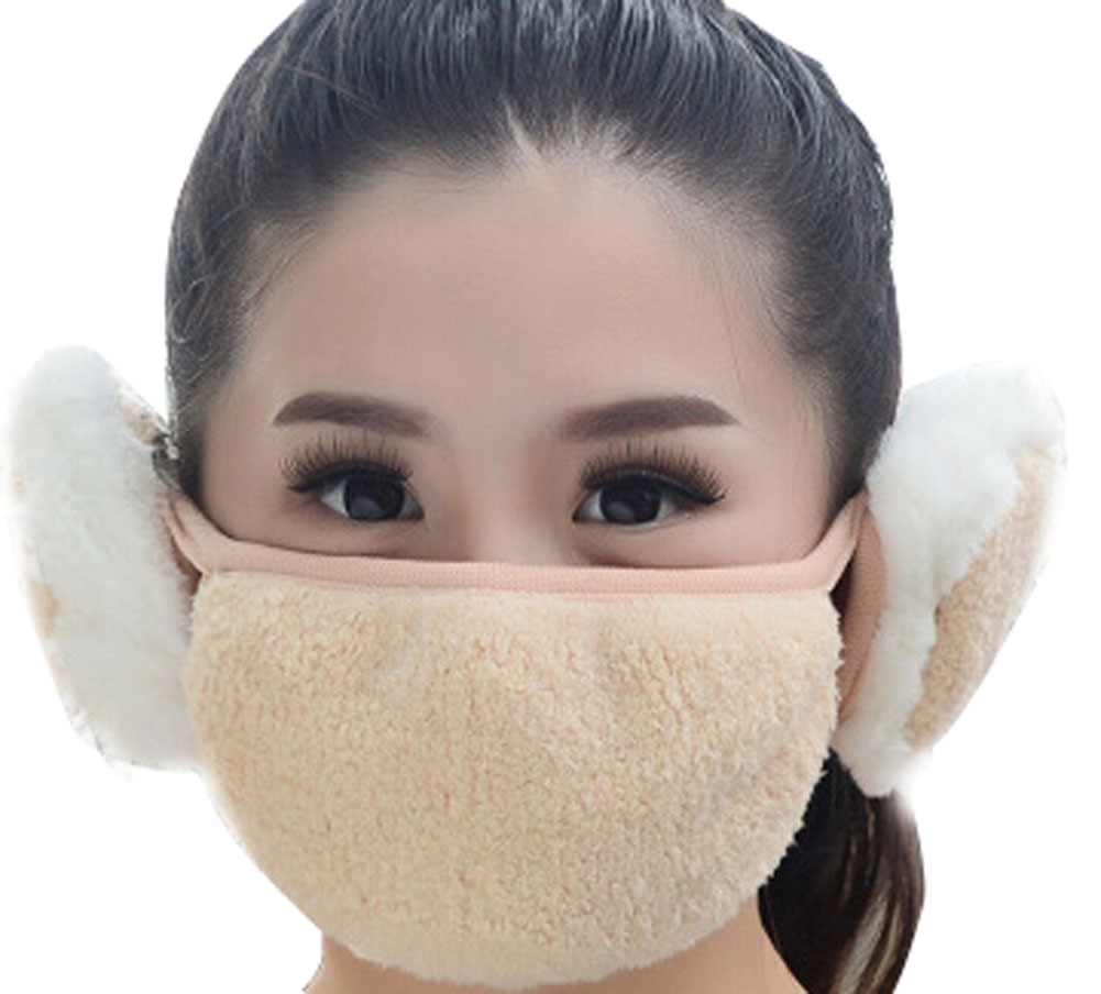 Practical Lovely Cotton Winter Outdoor Cycling Masks Ski Mask Warm Mask Beige