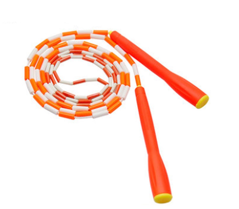 Bamboo shape Jump Rope Adjustable For Cross Training Fitness Orange&White