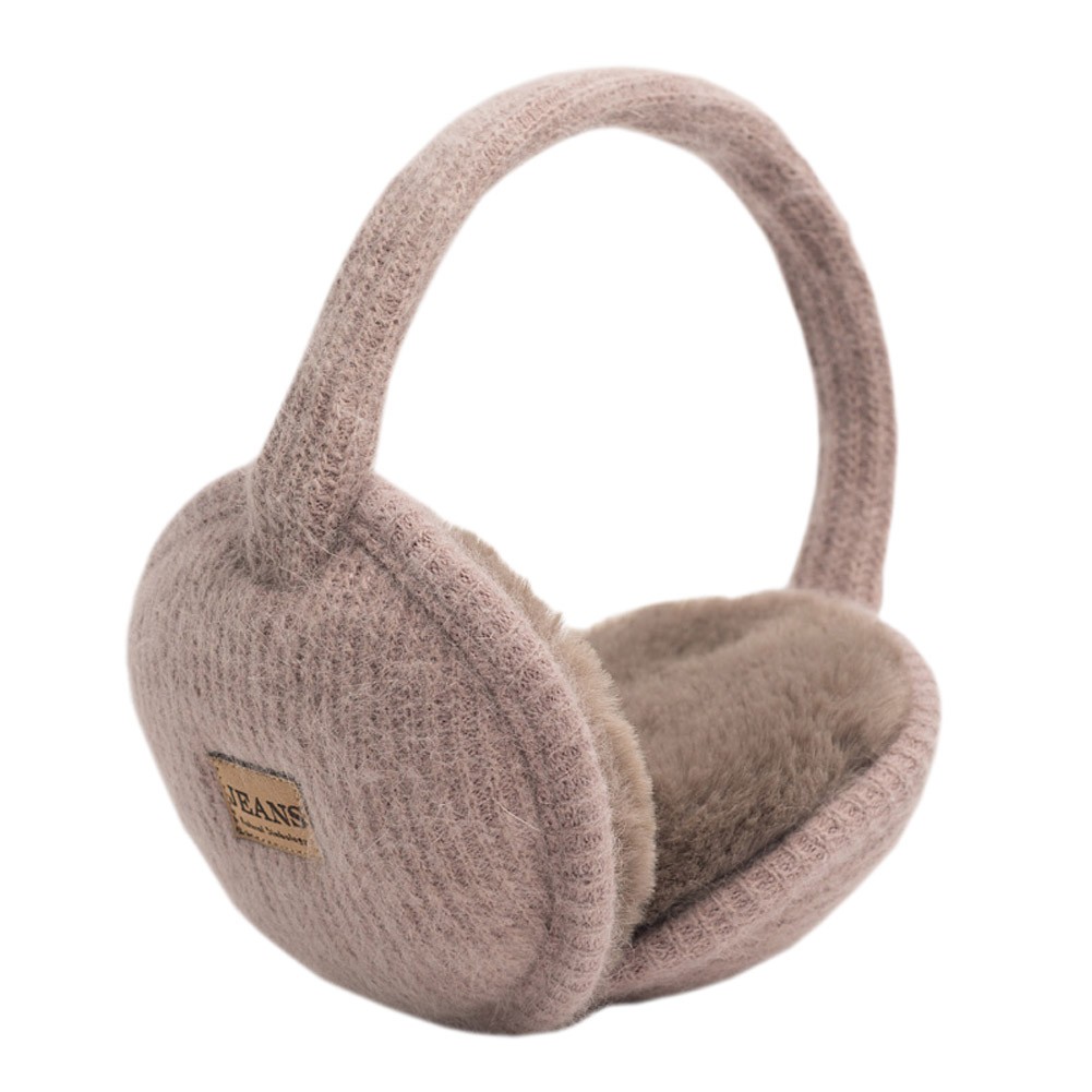Khaki Woolen Winter Ear Warmer Foldable Earmuff Women/Men Fashion Ear Cover