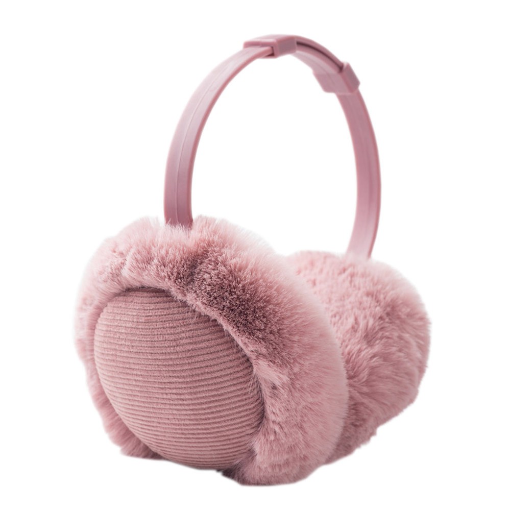 Pink Plush Winter Ear Warmer Foldable Earmuff Women/Men Fashion Ear Cover