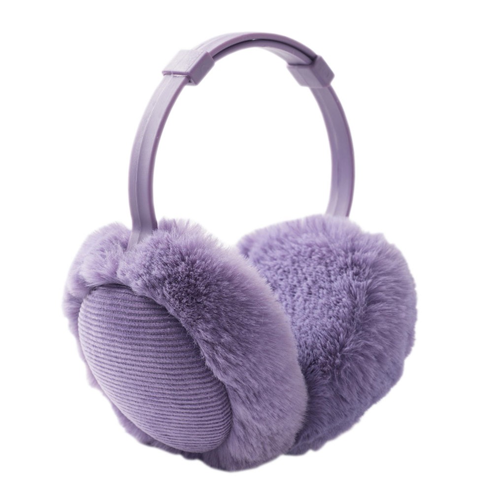 Purple Plush Winter Ear Warmer Foldable Earmuff Women/Men Fashion Ear Cover