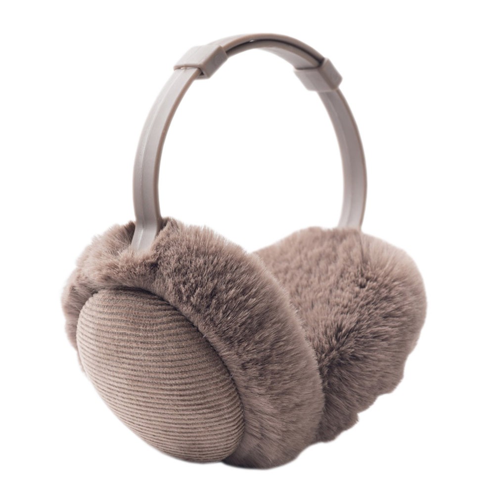 Coffee Plush Winter Ear Warmer Foldable Earmuff Women/Men Fashion Ear Cover