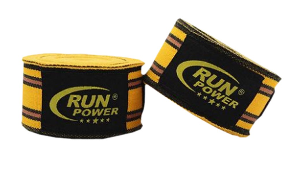 Professional Boxing Elastic Bandage Yellow and black stripes Boxing Wraps A Pair