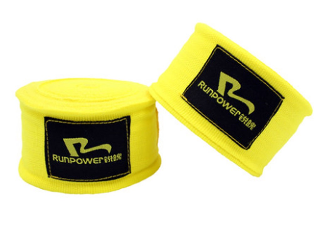 Professional Boxing Elastic Bandage Strength Boxing Wrap Hand Wrap Yellow A Pair