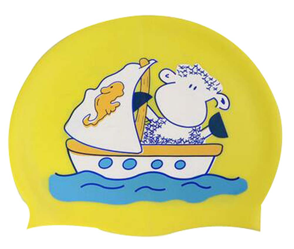 Cartoon Children's Swimming Cap Waterproof Slip Swimming Cap Yellow