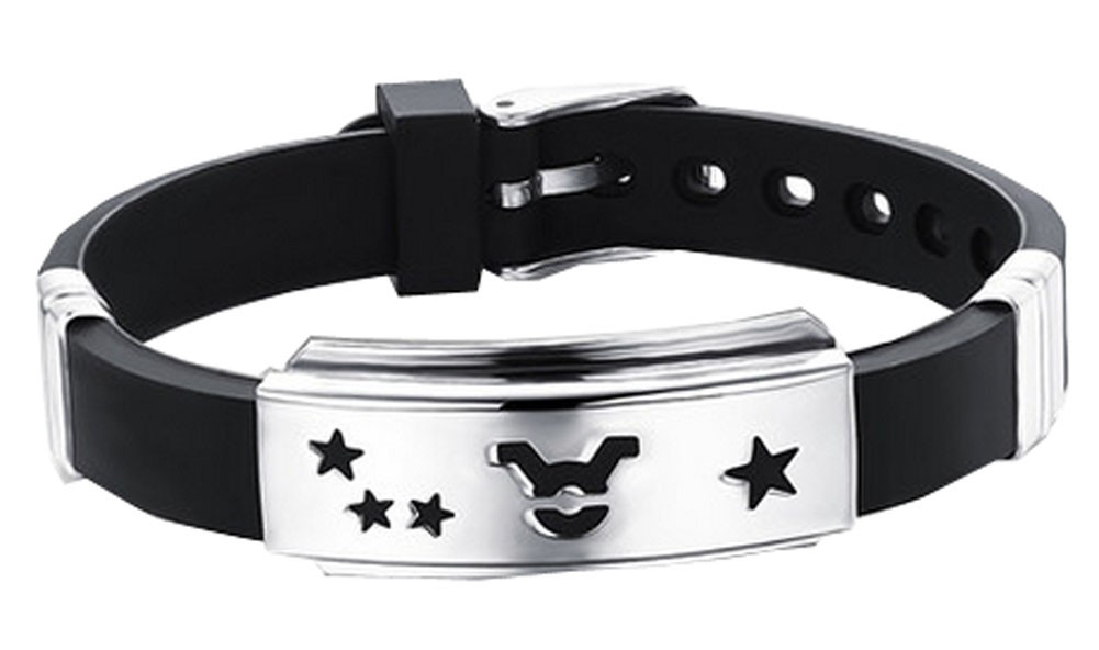 12 Zodiac Bracelets Titanium Steel Hand Ring Wristbands - Taurus