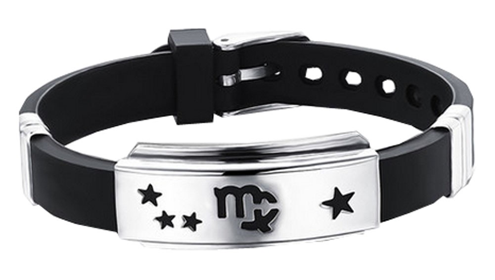 12 Zodiac Bracelets Titanium Steel Hand Ring Wristbands - Virgo
