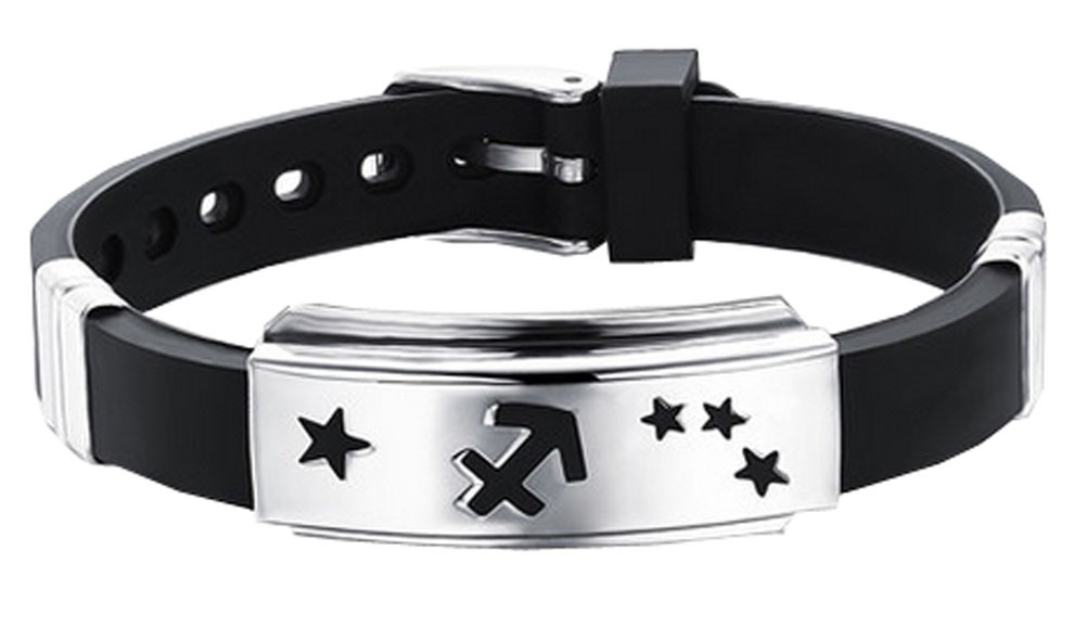12 Zodiac Bracelets Titanium Steel Hand Ring Wristbands - Sagittarius