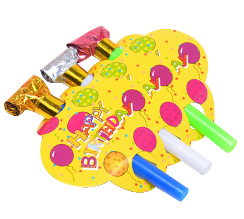 Set Of 20 Balloon Pattern Child Party Blowers/Noisemakers(Color Random)