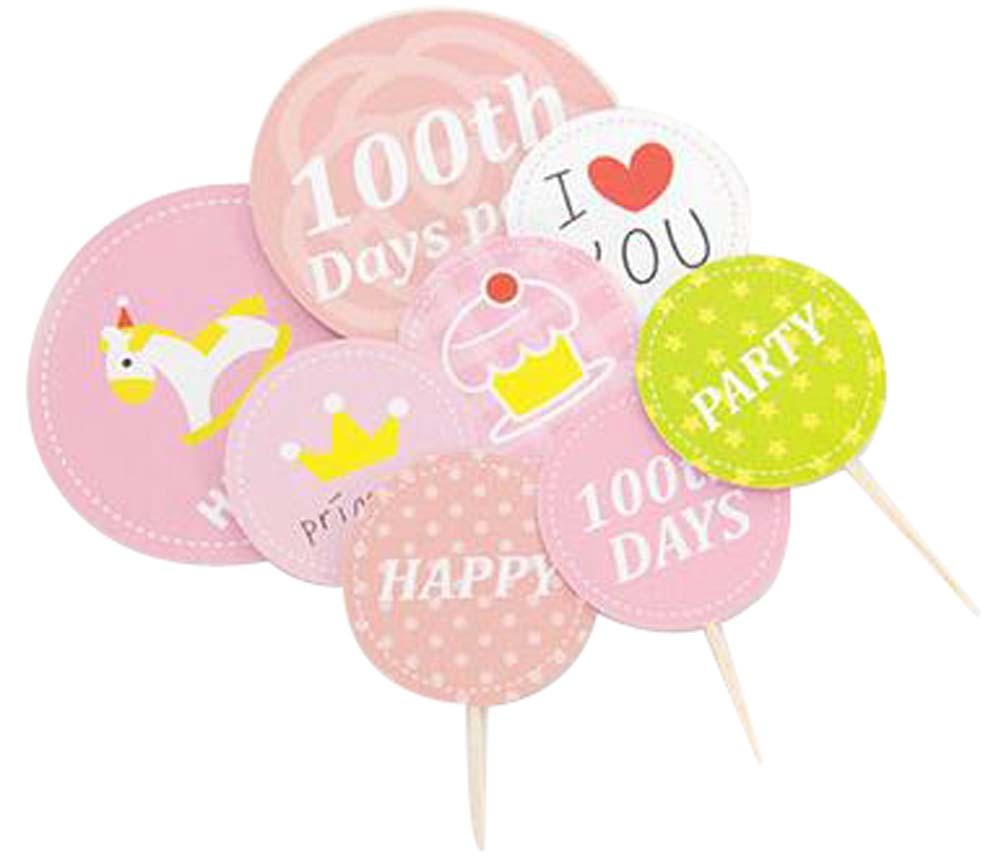 Set Of 8 Sweet Love Cake Inserted Card Dessert Decorations Decorative Flags