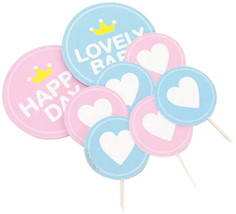 Set Of 8 Cake Inserted Card Dessert Decorations Decorative Flags Sweet Love