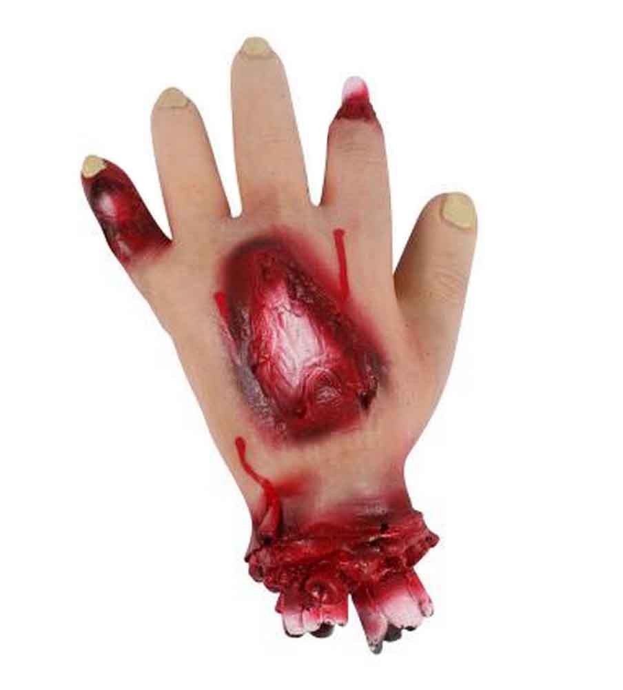 Set of 2 Halloween Scary Decorations Fake Bloody Body Parts Props [C]