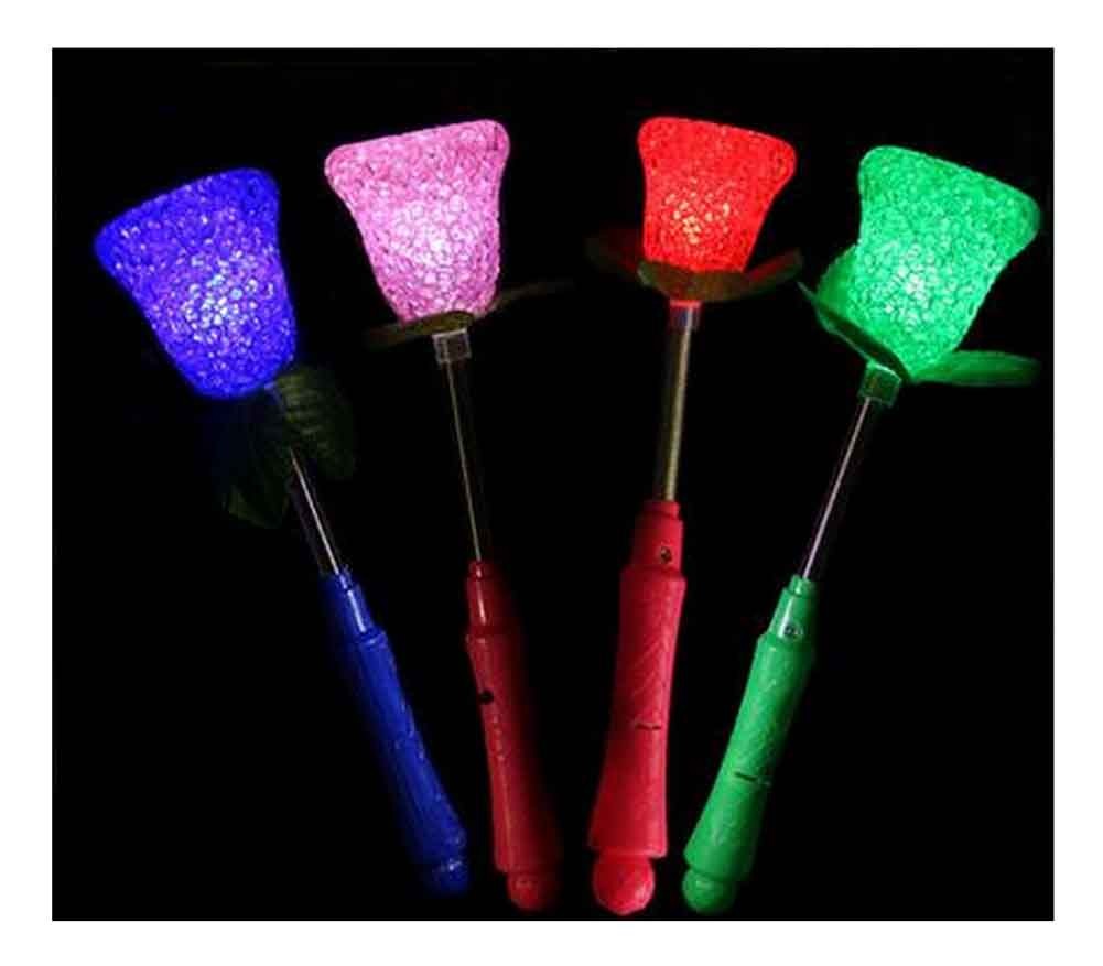 Set of 4 Light Sticks, Light up Toys Glow Stick Party Favors, Rose [Multicolor]