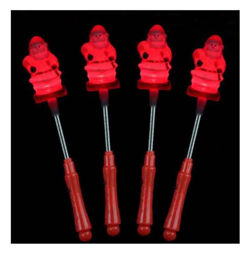 Set of 4 Light Sticks, Glow Stick Party Favors, Santa Claus [Multicolor]