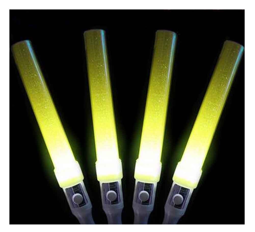 Set of 4 Light Sticks, for Party Supplies, Festivals [Yellow]