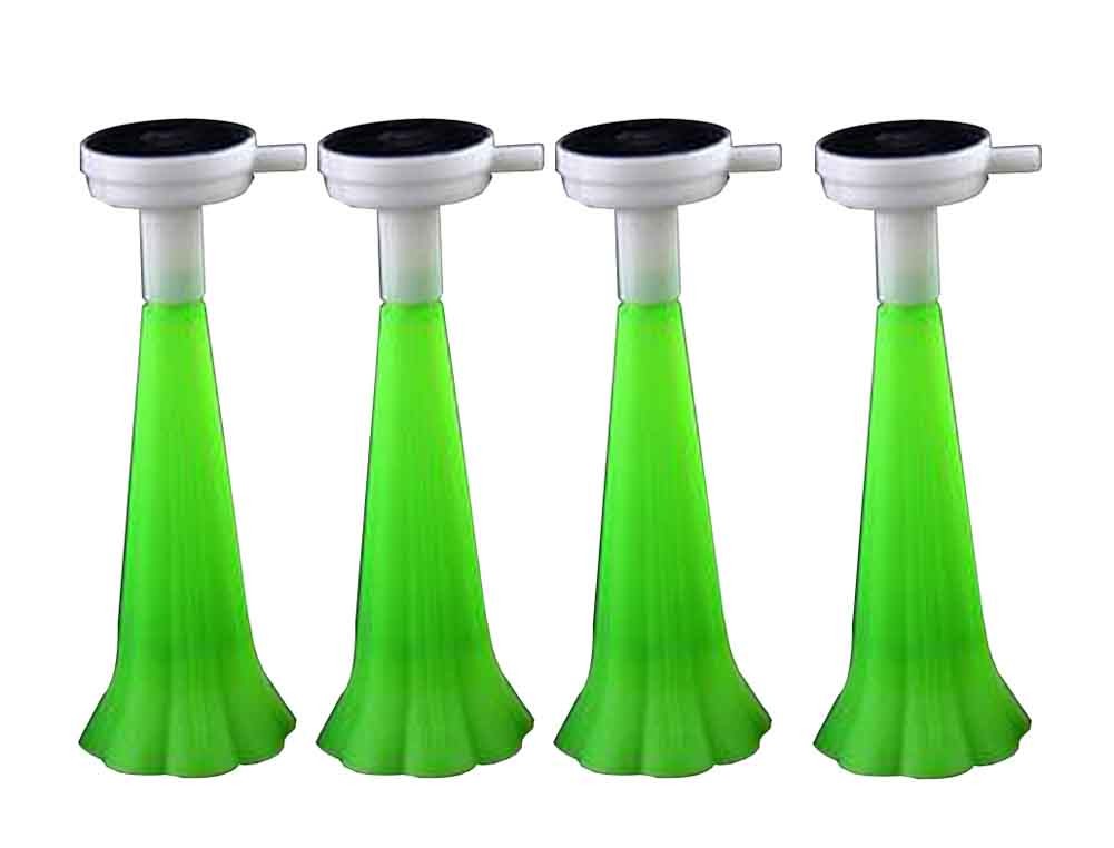 Set of 4 Plastic Vuvuzela Stadium Horn Noise Maker for Football Games [Green]