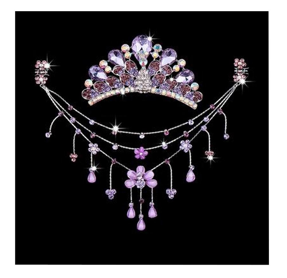 Princess Dress up Accessories Jewelry Set  [Peacock + Purple]