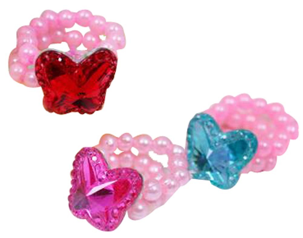 Set Of 3 Cartoon Ring Cute Baby Ring Princess Jewelry Random Color